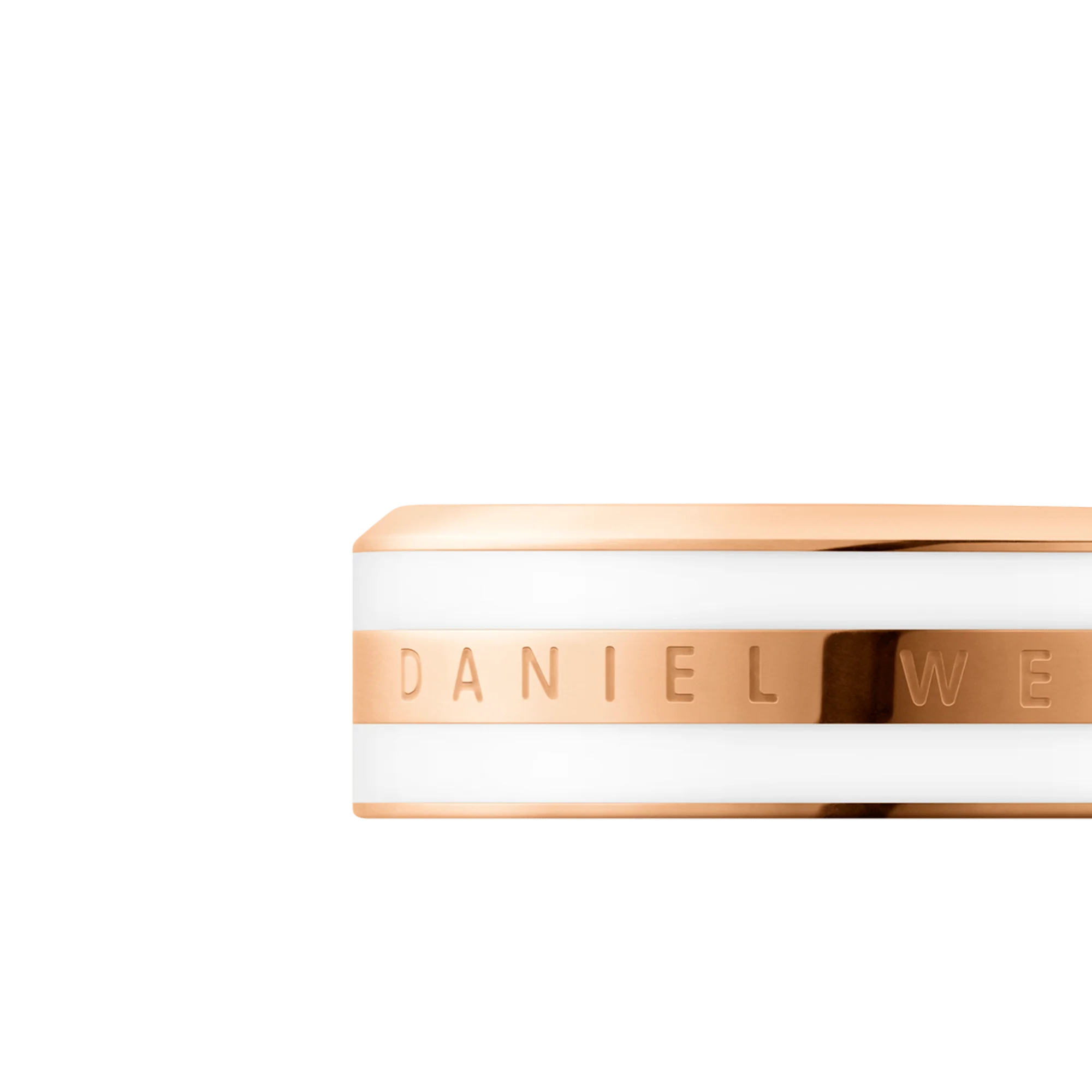 Emalie Ring Satin White Rose Gold - Image 3