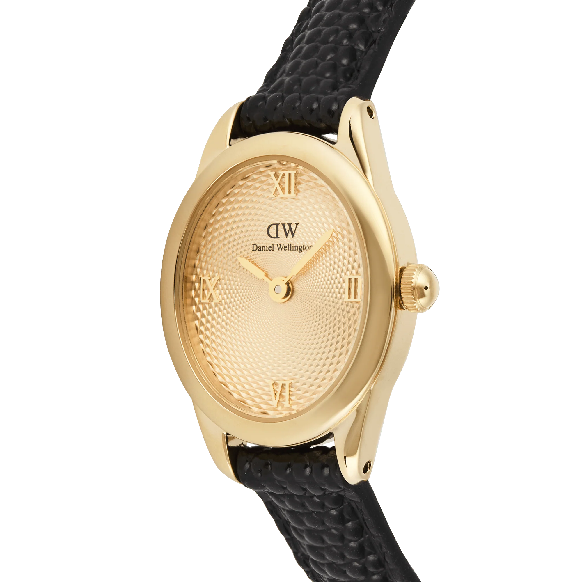 Ophelia Mini Black Lizard Unitone Guilloché Gold - Image 3