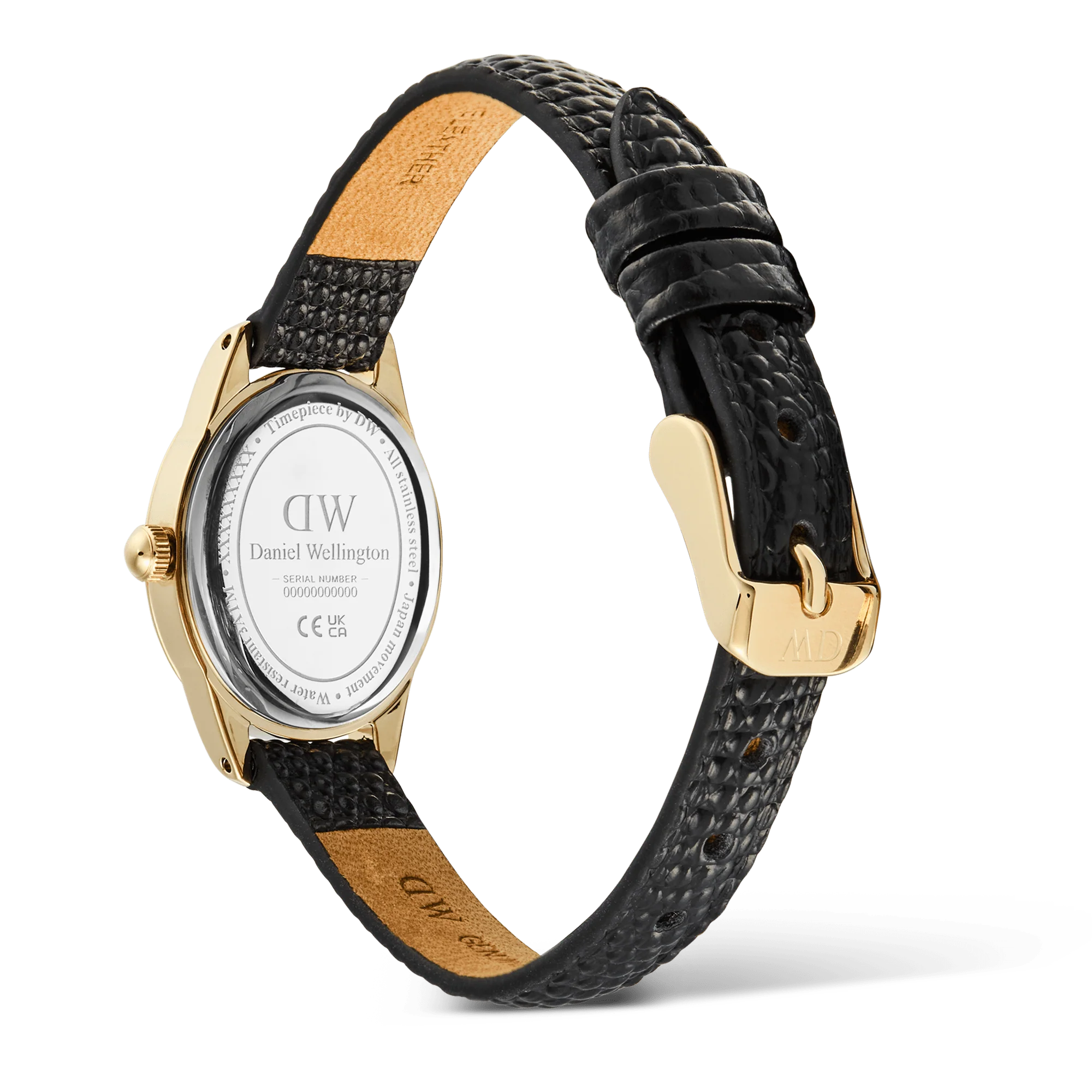 Ophelia Mini Black Lizard Unitone Guilloché Gold - Image 5